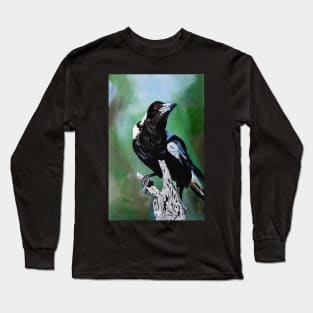 Proud Magpie - Australian magpie Standing Long Sleeve T-Shirt